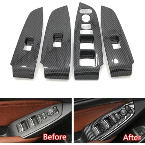 YAQUICKA Car Interior Door Armrest Window Lift Switch Button Cover Trim Styling For Honda Accord 10th 2018 LHD Accessories ABS