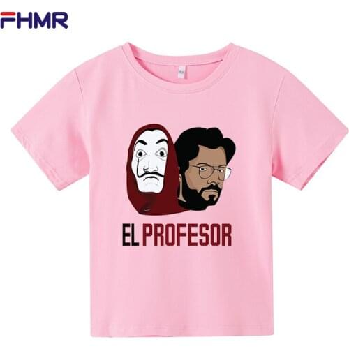 La Casa De Papel Tshirt Money Heist Tees TV Series T Shirt girls Short Sleeve House of Paper Funny kids Shirt baby Tops summer