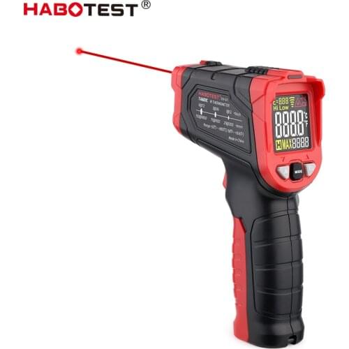 Laser Infrared Thermometer IR Pyrometer LCD Termometer Digital Non-contact Temperature Meter Gun 880℃ Light Alarm HABOTEST TA601