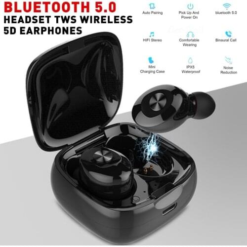 1 Pair Mini Bluetooth 5.0 Headset Wireless Earphones Earbuds Cordless Headset Handsfree Headphones
