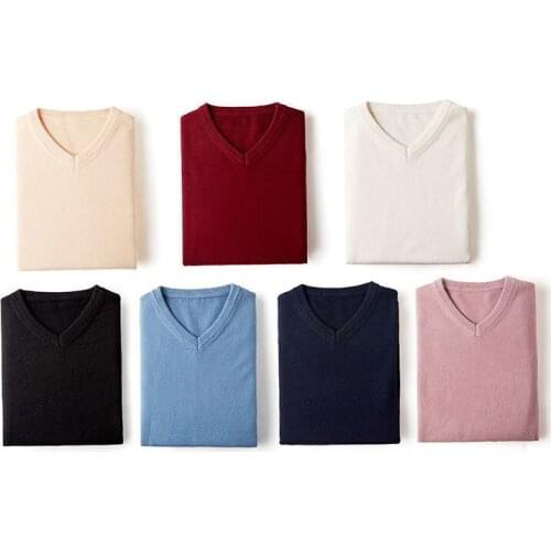 New Casual Mens Sweater V-Neck Solid color Slim Fit Knittwear 2021 Autumn Mens Sweaters Pullovers Pullover Men Pull Homme S-3XL