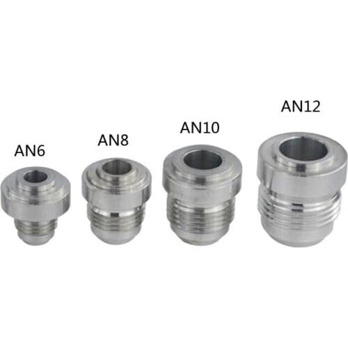 AN6-AN12 Male Welding Solder Fitting Straight Bung Hose Adapter Fuel Oil Tank Aluminum Thread Mounting Screw for Car Performance