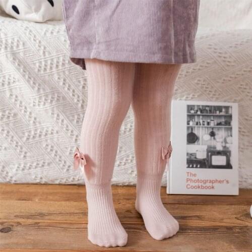 New Winter Children Pantyhose Girls Tights Bow Render Pantyhose Baby Stockings Fall Winter Tights