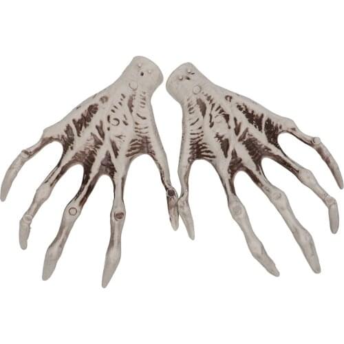 A pair of Halloween Products Haunted House Horror Decoration Props Escape Room Ghost Hand Witch Claw Skeleton Hand Skeleton