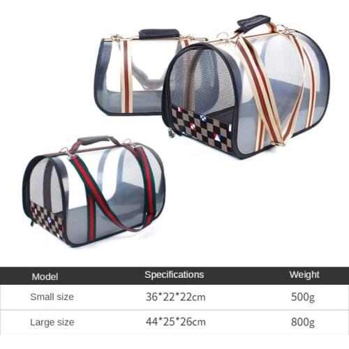 New Fashion Breathable Transparent Pet Carrier Cage Bag Foldable Car Bag Portable Pet Supplies Dog Go Out Carrier Bags
