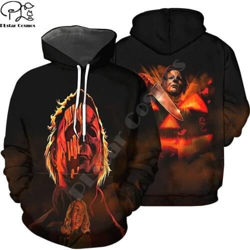 PLstar Cosmos Newest Halloween Movie Michael Myers Horror Terror Colorful 3DPrint Men/Women Streetwear Harajuku Funny Hoodies 15