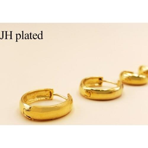 JHplated Arab Fashion round small Earrings for Womens/Girls Gold Color Jewelry Middle East Africa give friend Gifts