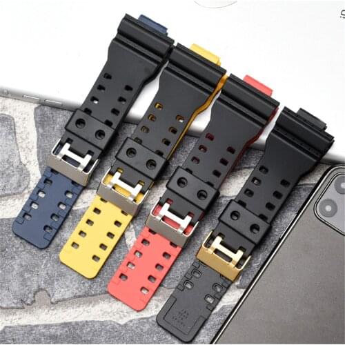 16mm Silicone Watchband for Casio G-Shock GA-100/110/120/150/200/300/400/700 GD-100/110/120 GLS Bracelet Strap Band Accessories