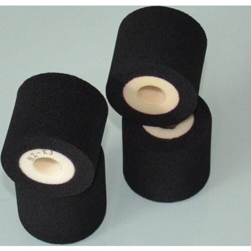 Black Diameter 36mm Height 40mm machine hot melt ink rollers for continuous band sealer