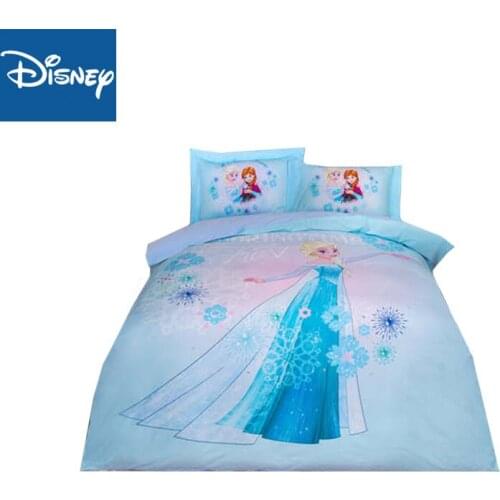 Frozen Elsa Princess comforter bedding set cotton queen size bed sheets duvet covers for girls room single bedspread hot sale