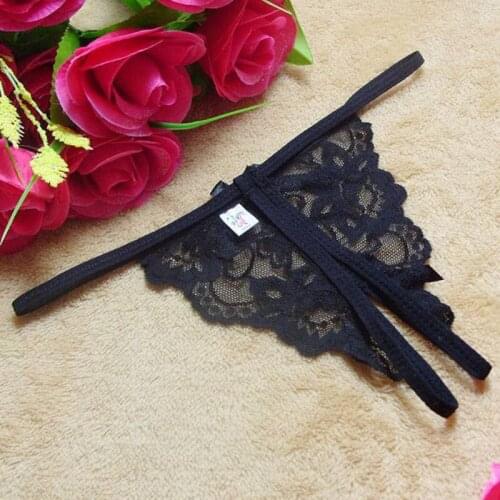 Sexy Lingerie Ladies Underwear Lace Transparent Butterfly Festival To Open File Thong T Pants Underwear Women Sexy Panties