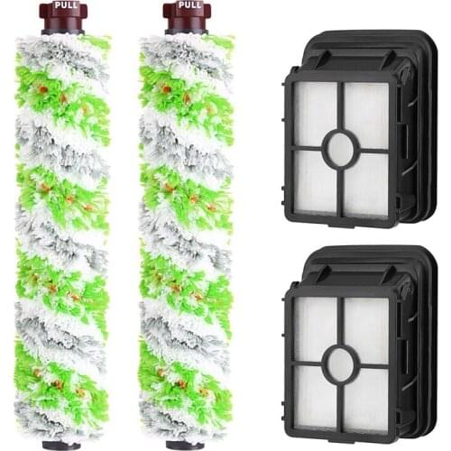 Multi-Surface Pet Brush Roll and 1866 Vacuum Filter Compatible with Bissell Crosswave Pet Pro 2306A and Crosswave 1785 Series, R