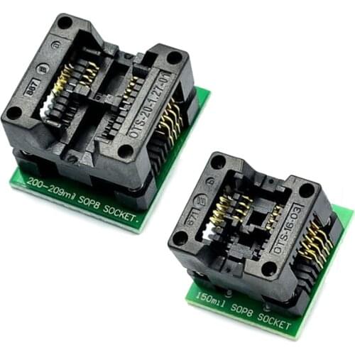 SOIC8 SOP8 to DIP8 Wide-body Seat Wide 150/200mil Programmer Adapter Socket Blue SA602 IC Test Conversion Burner