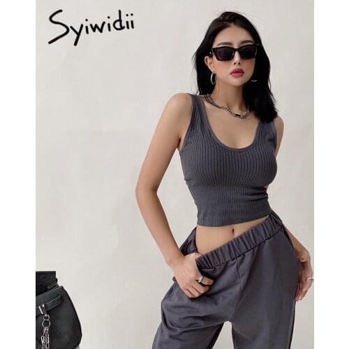 Женские трикотажные майки Syiwidii China At AliExpress