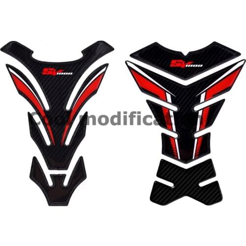 Motorcycle Tank Pad Protector Case For Suzuki SV1000 SV 1000 3D Carbon-look Decals Stickers
