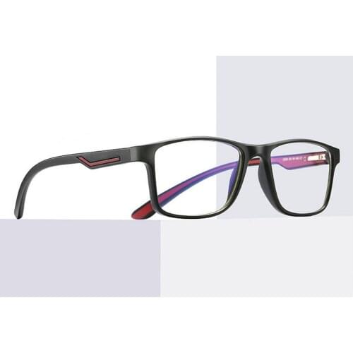 Women Tr90 Ultra Light Square Blue Light Blocking Glasses Male Glasses for Computer Reading Prescription Myopia Men Glasses NX