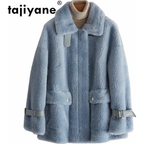 Coat Fur Real Wool Jacket Autumn Winter Coat Women Clothes 2021 Korean Sheep Shearling Tops Suede Lining Abrigo Mujer ZT3601