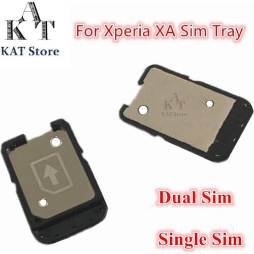 1 Pcs Single & Daul Sim Card Tray for Sony Xperia XA F3111 F3113 F3115 SIM Card Slot For E5 F3311 F3313 Sim Card Reader Holder