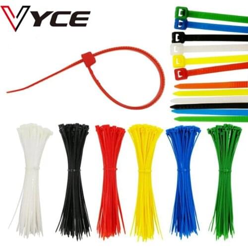 VYCE 100PCS Colorful 3*150mm width 2.5mm Factory Standard Self-locking Plastic Nylon Cable Ties,Wire Zip Tie