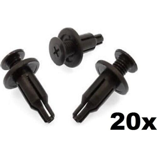 20x For Honda 10mm Plastic Trim Clips- Front & Rear Bumper Retainer Screw Fit Clips