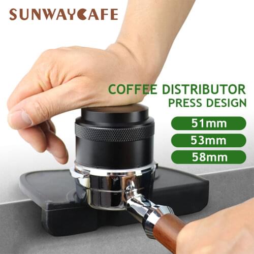 58mm Stainless Steel Macaron Coffee Tamper Powder Hammer Espresso Tamper Flat Base Barista maker Grinder Distributor Accessorie