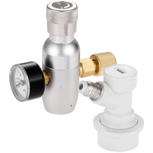 Aluminum Homebrew Keg Premium Regulated CO2 Charger with Gas Disconnect Ball Lock Fitting 0-60PSI