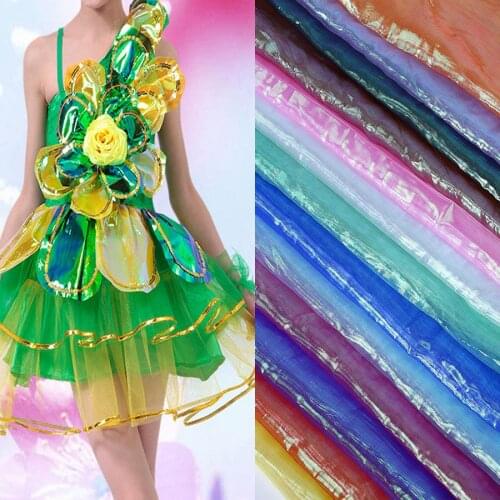 Decoration fabric lasering yarn magic shiny color party shiny fabric stage cosplay wedding background decoration toys doll gauze