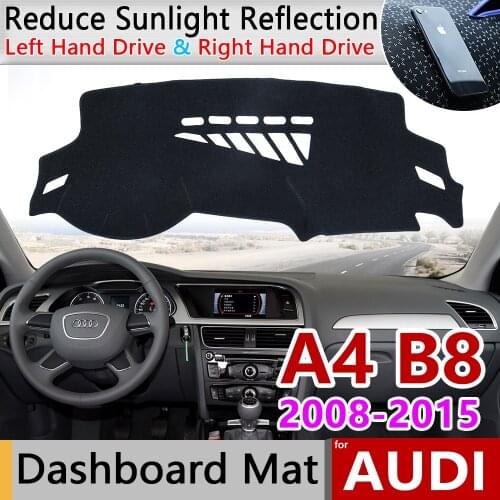 For Audi A4 B8 2008~2015 8K Anti-Slip Anti-UV Mat Dashboard Cover Pad Sun Shade Dashmat Dash Carpet Accessories S-line 2012 2014