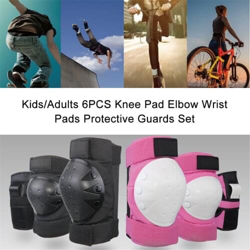 Kids/Adults 6PCS Knee Pad Elbow Wrist Pads Protective Guards Set Dance Kneepad Elbow Brace Support Knee Protectors For Children