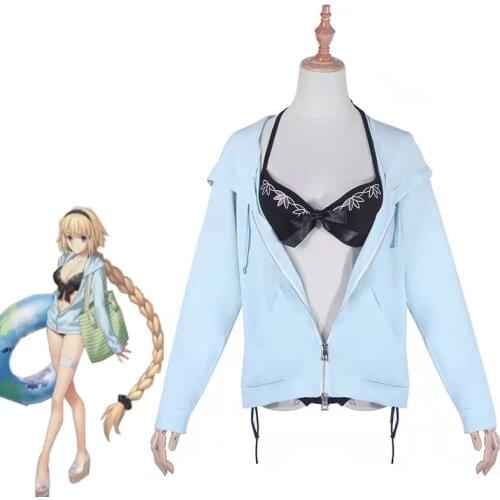 Fate/Grand Order FGO Jeanne d'Arc Cosplay Costume Joan of Arc Swimsuit Jeanne d'Arc Cosplay Costume FGO Swimwear for Women