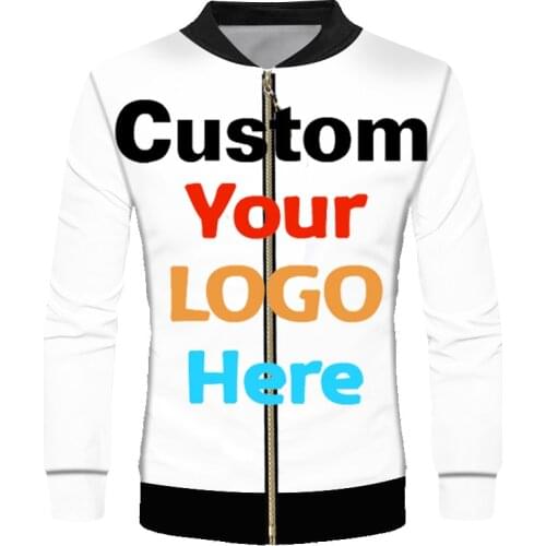Custom Bomber Jacket Men Women Windbreaker DIY Print Your Own Design/LOGO/Photos 3d Zipper Coats Plus Size 7XL Jackets Outerwear