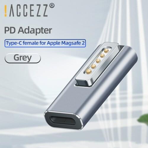 !ACCEZZ USB C Magnetic Adapter Type C Connector Plug PD 60W Quick Charge For Apple Magsafe 2 MacBook Pro Air Samsung Converter