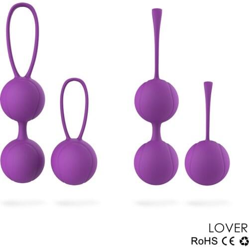 2pcs/set Medical Silicone Kegel Balls Vaginal Tighten Aid Love Geisha Ben Wa Balls Vibrator Globules Sex Toy For Woman SHD-S015