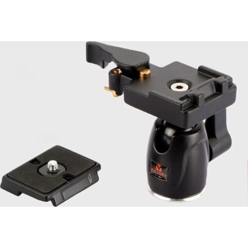 360 Degree Rotate Mini Camera Tripod Ballhead Monopod Ball Head + Quick Release Plate for Canon Nikon Sony DSLR Camera