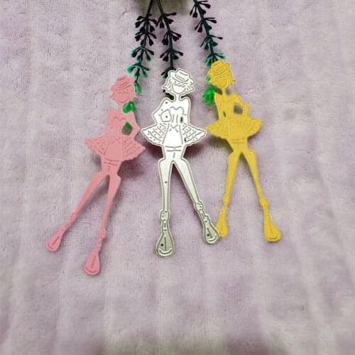 Fashion girl Metal Cutting Dies for DIY Scrapbooking Album Paper Cards Decorative Crafts Embossing Die Cu