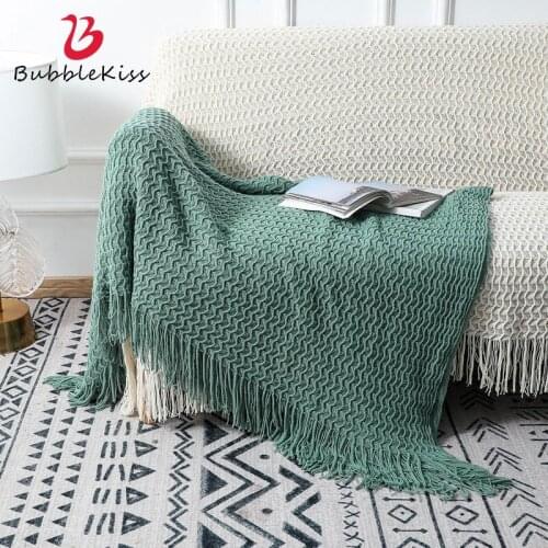 Bubble Kiss Blanket Nordic Knitted Sofa Cover Fluffy Warm Soft Office Nap Air Conditioning Travel Home Bed Decorative Blanket