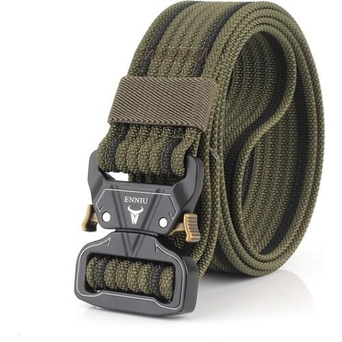 Men Tactical Belt Military Training Field CS Quality Fashion Casual Metal Buckle Police Duty Jeans Stripe Belt Outdoor Gears