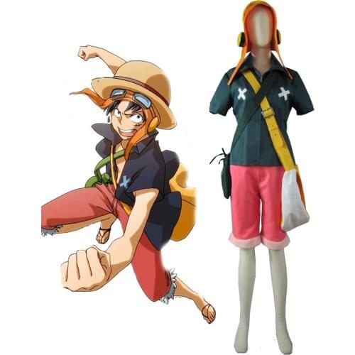 S-3XL Hot One Piece Anime Cosplay Halloween Film Strong World Monkey D Luffy Cos Man Woman Cosplay Costume