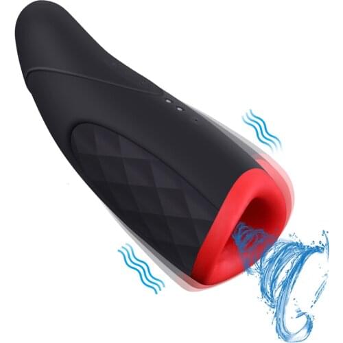 Blowjob Sucking Sex Machine Penis Training Male Masturbator Vibrator Heating Oral Sex Toys For Men Lntelligent Voice Interaction