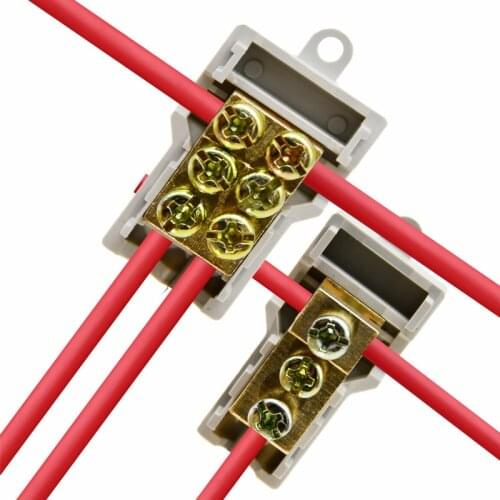 1PC TXF-2-16 T SHAPE Wire Connector High Power Terminal Block Electric Cable Splitter 80A/1000V 2.5-16mm2 Junction Box