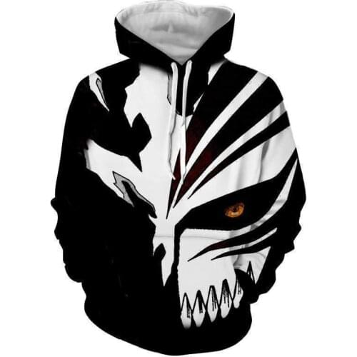Anime Style Hoodies Bleach 3D Printed Hooded Sweatshirt Men/Women Casual Streetwear Pullover Hip Hop Hoodie Unisex Fashion Tops