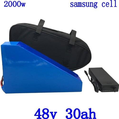 48V 1000W 1500W 2000W battey 48V 30AH Electric Bike battery 48V 30AH Lithium Battery use samsung cell with 54.6V 5A charger