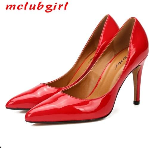 Mclubgirl Women Sexy Super 10cm High Heels Pumps Large Size 48 Man Women Pumps Party Clubshoes Fashion Large Size Shoes