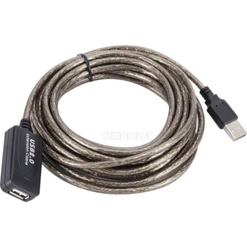 20Pcs/Lot 5M 10M 15M 20M USB 2.0 Extension Cable Usb Extender Miner For Mini USB Connector Burning Goods