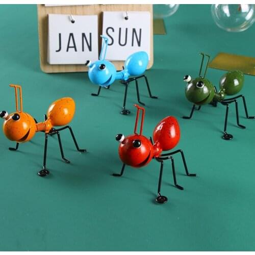 Ant-shaped Ornament Craft Yard Outdoor Garden Insect Bendable 3D Iron Ant-shaped Art Pendant Decoration Crafts for Home