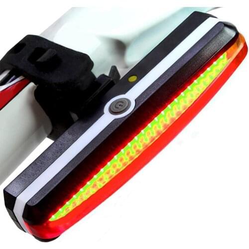 Outdoor mountain biking tail light warning light USB rechargeable tail light strobe warning light flashlight
