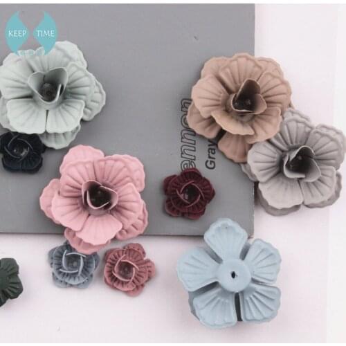 South Koreas DIY Rose Hair headdress material alloy soft plastic flowers handmade accessories hairpin hoop Brooch