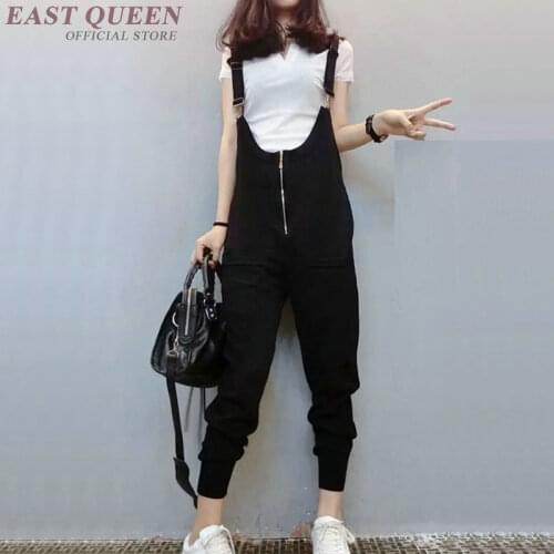 Overalls for women black zipper jumpsuits for women 2018 AA3658 Y