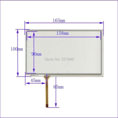 ZhiYuSun 2PCS/Lot New 7 Inch Touch Screen compatible HST-TPA7.0JY 165mm*100mm for 7 GPS GLASS 165*100 for tble compatible