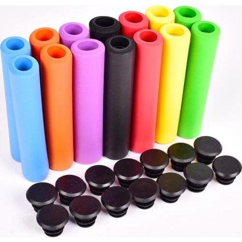 1Pair Bicycle Handlebar Grips Cover Outdoor Mountain Cycling Bike Bicycle Silicone Anti-slip Handle bar Soft Grips